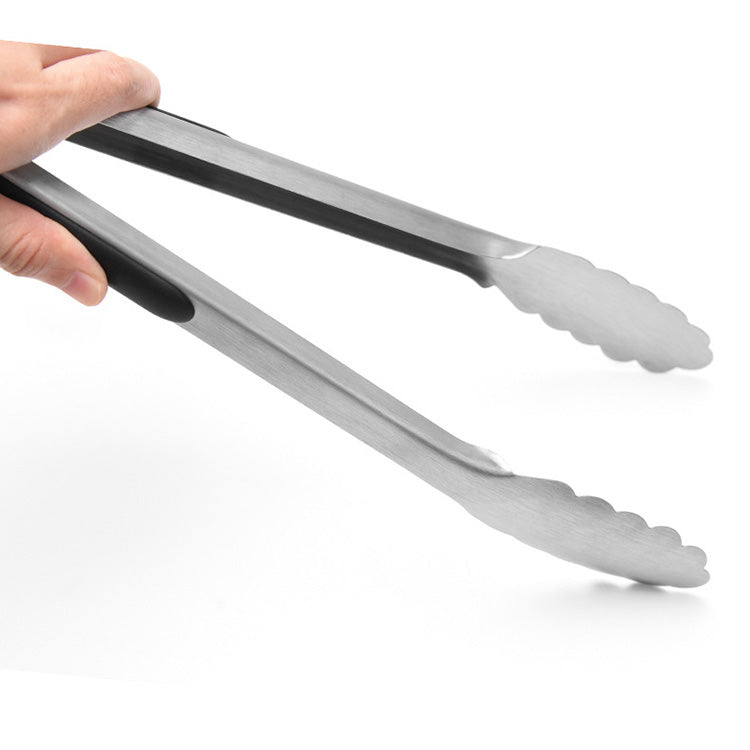 Pince à barbecue personnalisée en acier inoxydable & silicone - extra longue, avec gravure individuelle