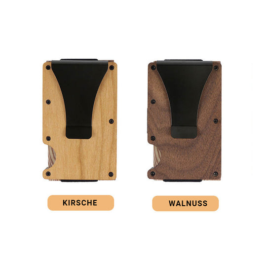 Porte-cartes personnalisé en bois avec gravure personnelle, protection RFID