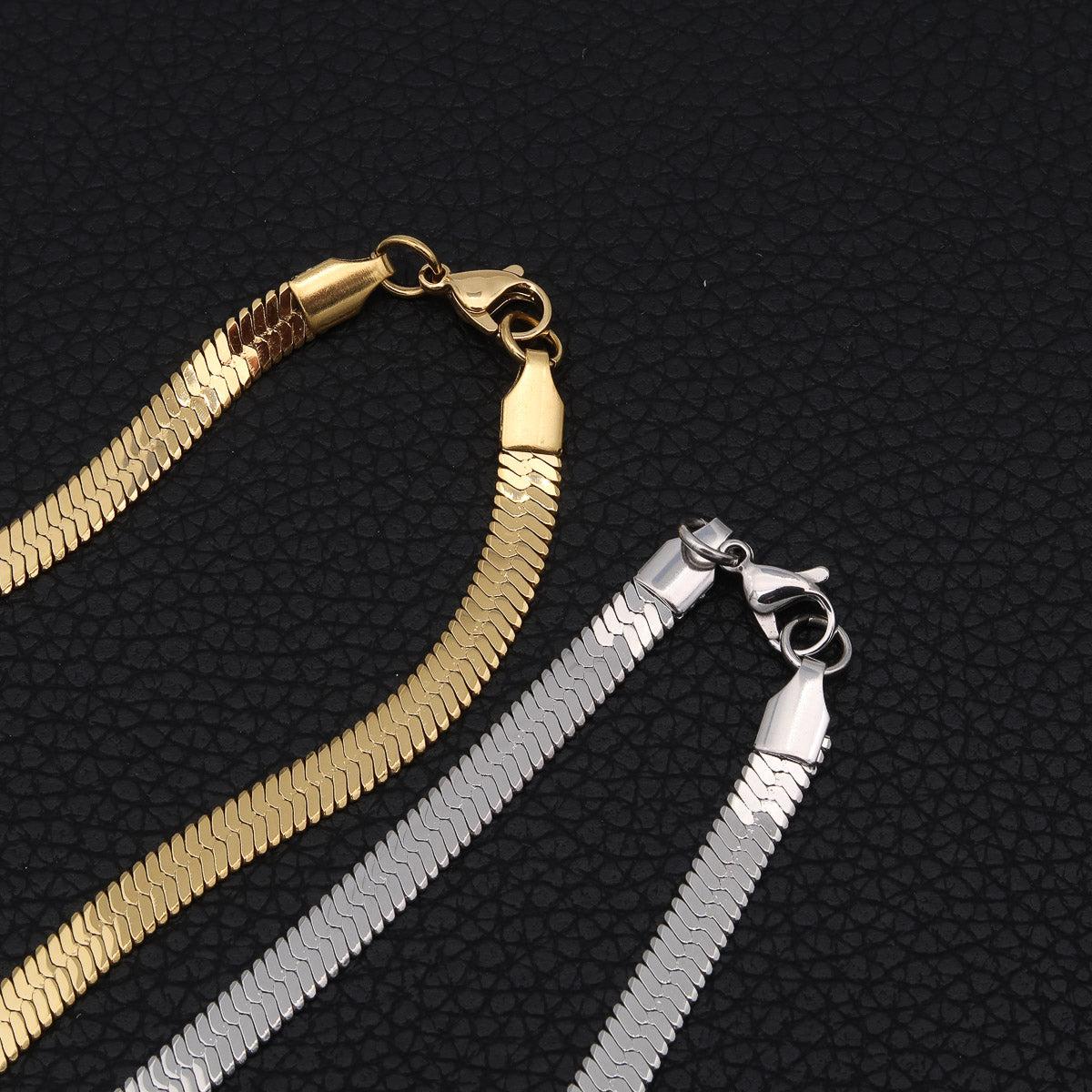 Collier serpent en acier inoxydable "Kaa" en argent ou en or