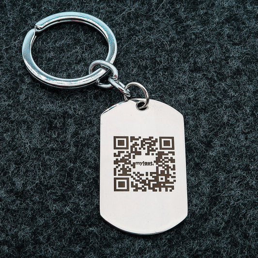 Porte-clés gravé avec logo ou code QR