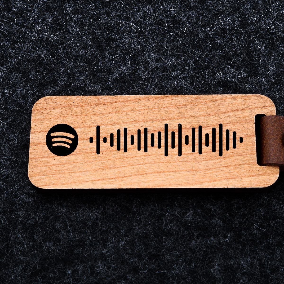 Porte-clés Spotify en bois avec code Spotify